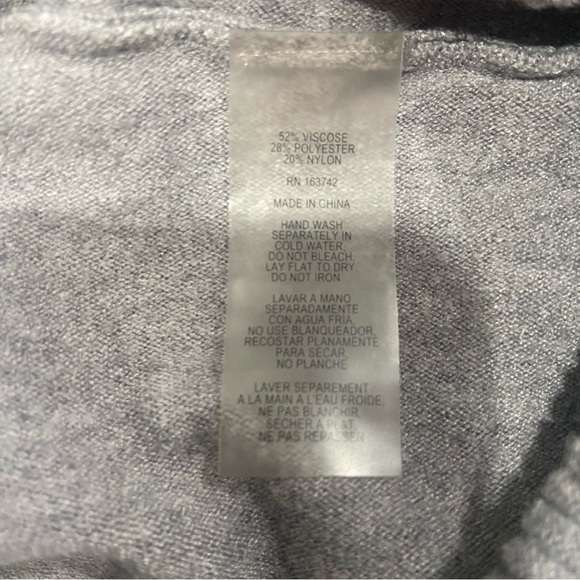 Vila Milano Sweater Womens L Gray Textured Dolman Sleeve Pullover Stretch - Picture 7 of 7